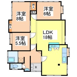 萩原町貸家の物件間取画像